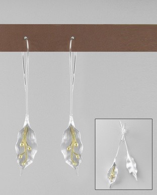 Boucles Argent fleur