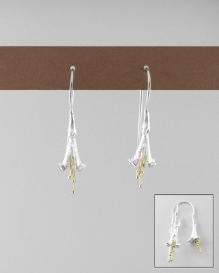 Boucles Argent fleur